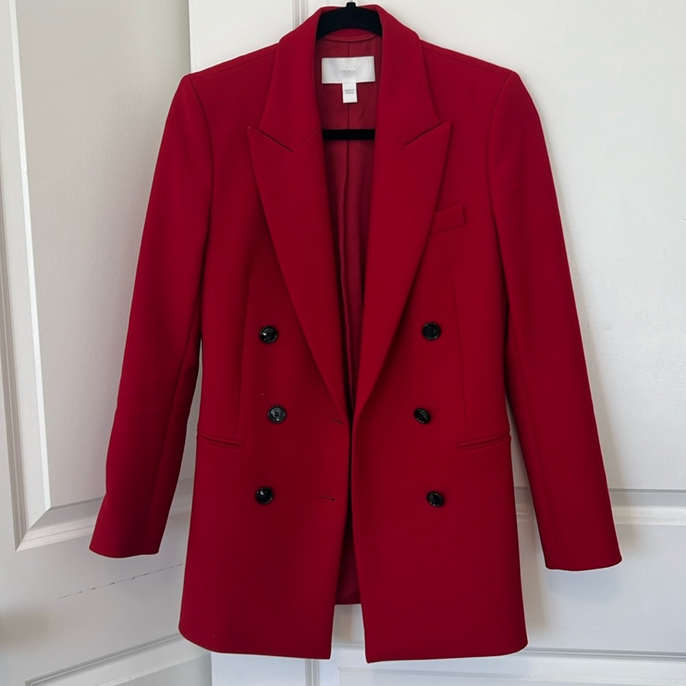 Boss Scarlet red suit set, size 0,  blazer and pants sell together